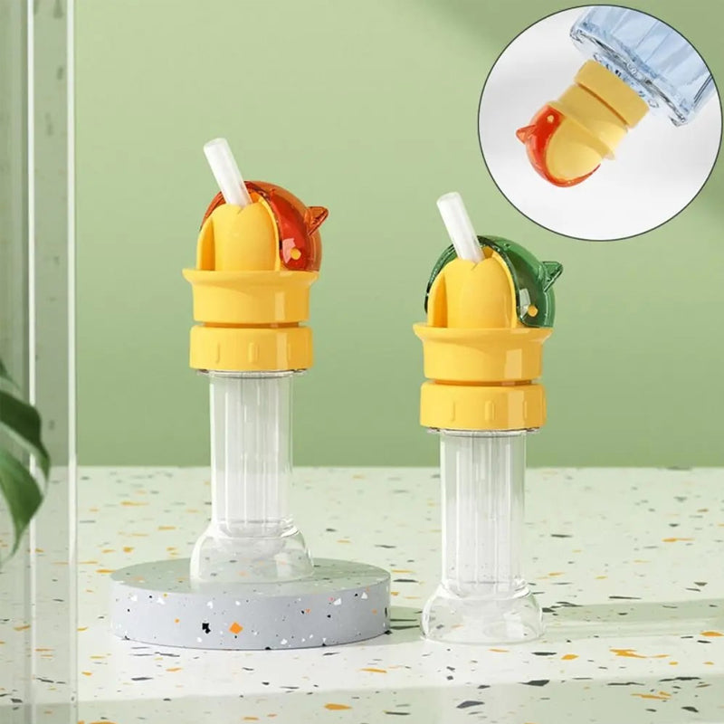 Herbruikbare kinder drinkfles met rietjesdop