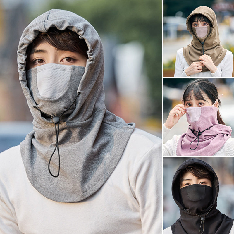 Masque facial à capuche avec cache-cou pour le cyclisme