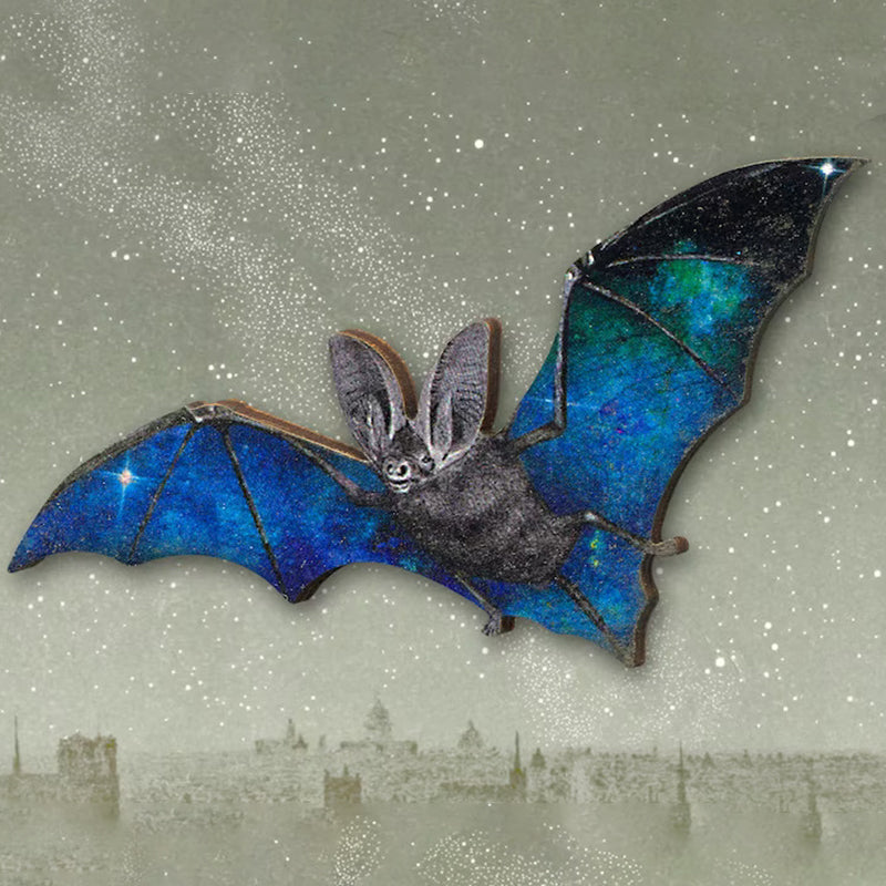 Broche en bois oiseau