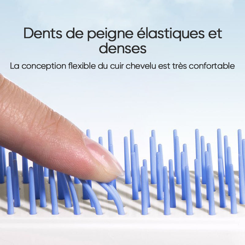 Peigne de massage antistatique autonettoyant