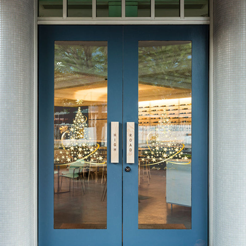 autocollants pour fenêtres de sapin de Noël