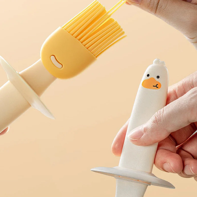 Distributeur d'huile avec brosse pour barbecue