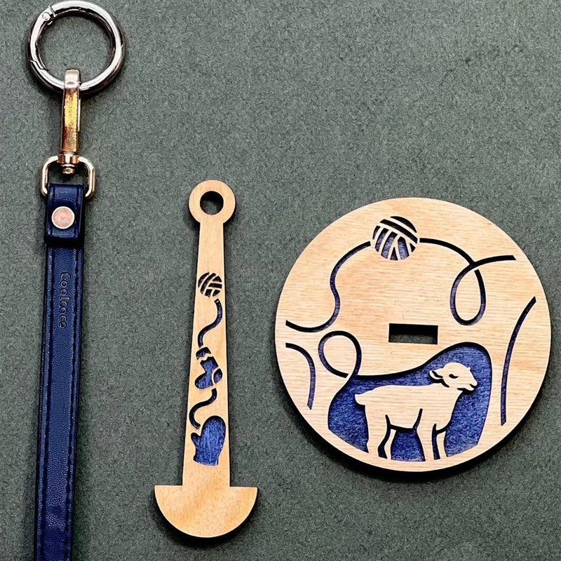 Porte-fil de poignet en bois