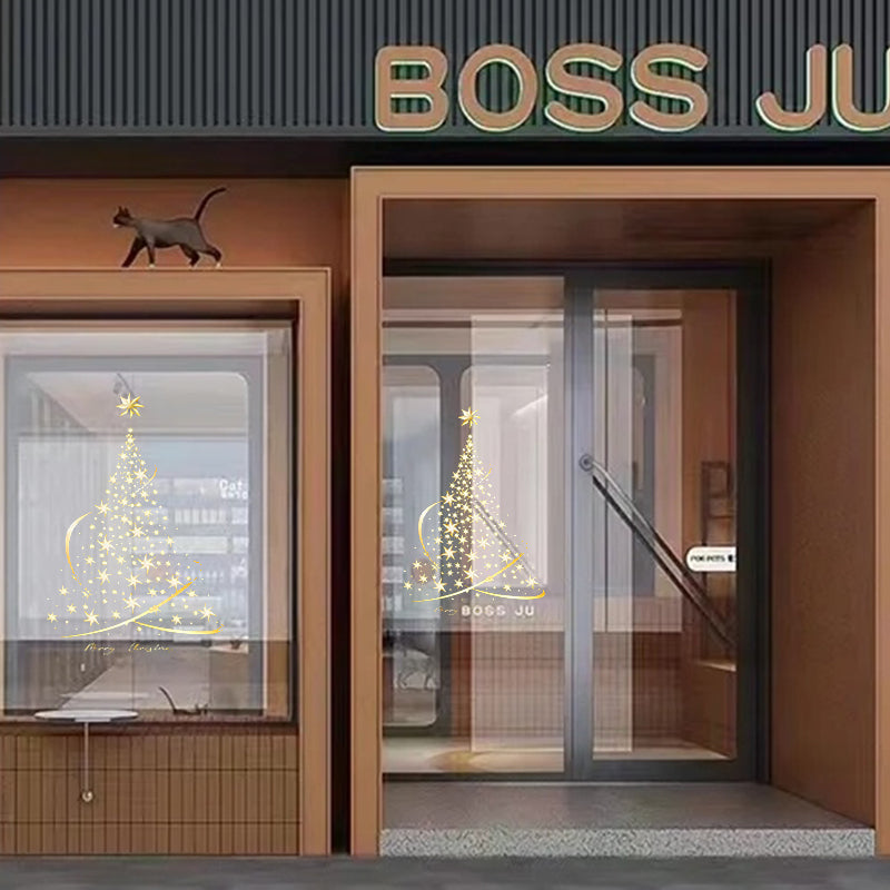 autocollants pour fenêtres de sapin de Noël