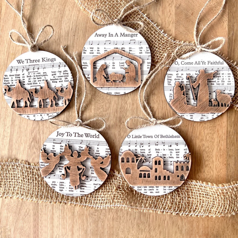 Décorations des partitions de Noël