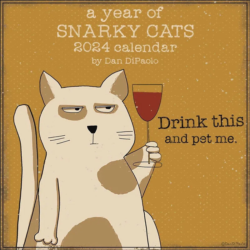 Calendrier mural 2024 d’une année de chats Snarky