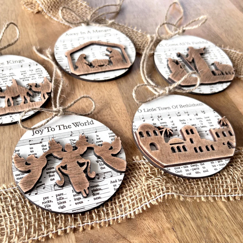 Décorations des partitions de Noël