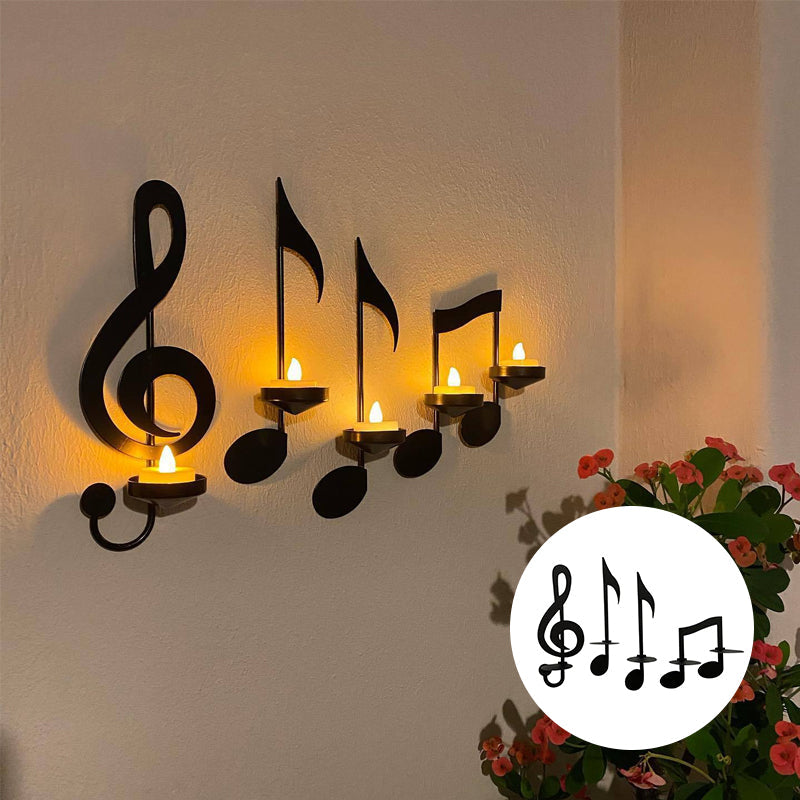 Applique Murale Note de Musique Noire