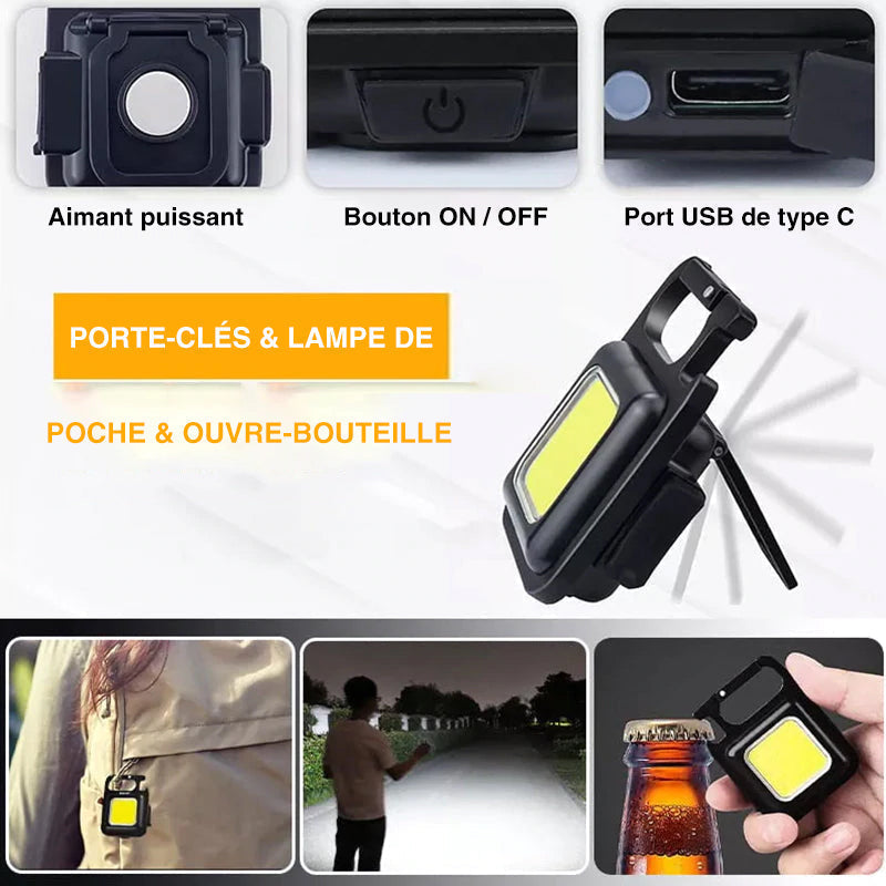 Lampe de secours rechargeable portable multifonctionnelle